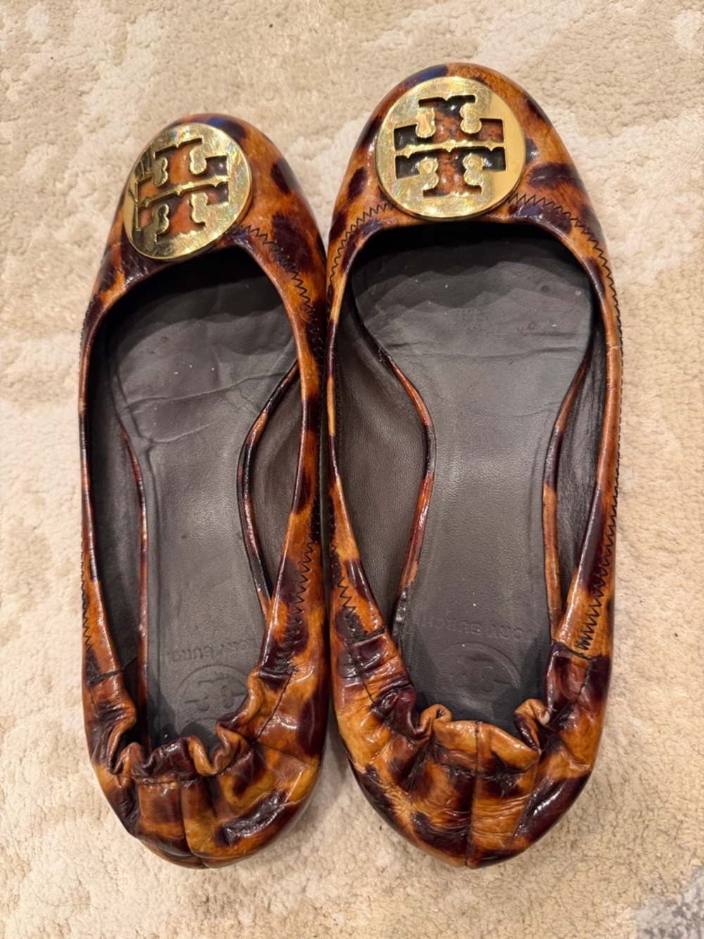 Tori Burch animal print flats Sz 7.5 - Picture 5 of 8